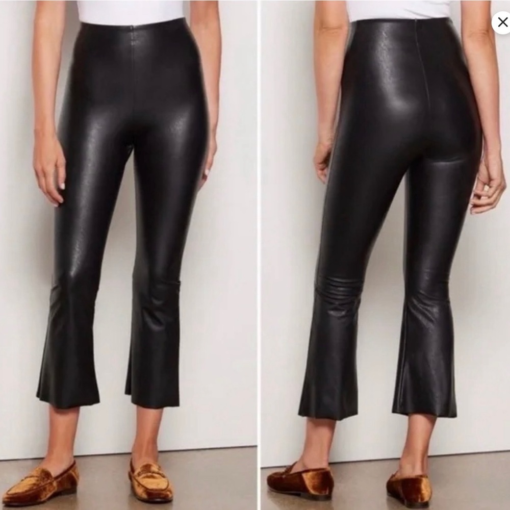 Commando Black Faux Leather Pant Crop Flare